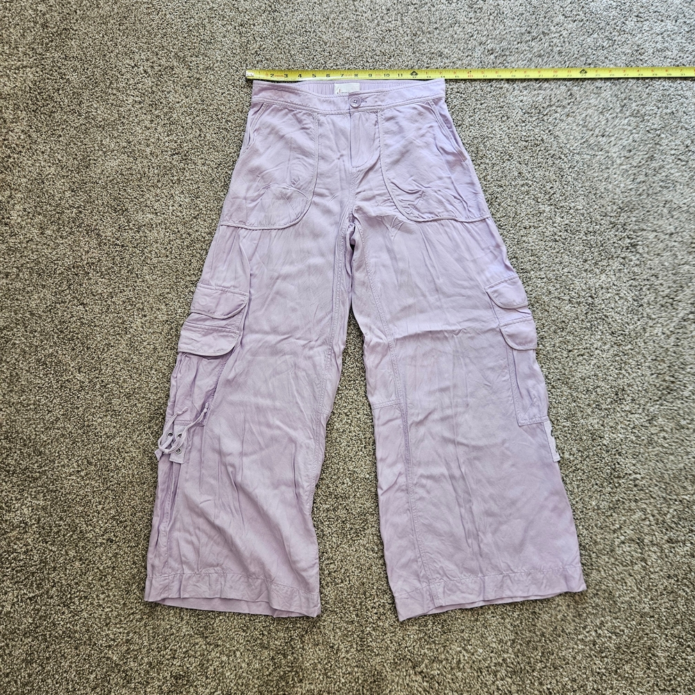 Anthropologie Lavender Wide Leg Cargos